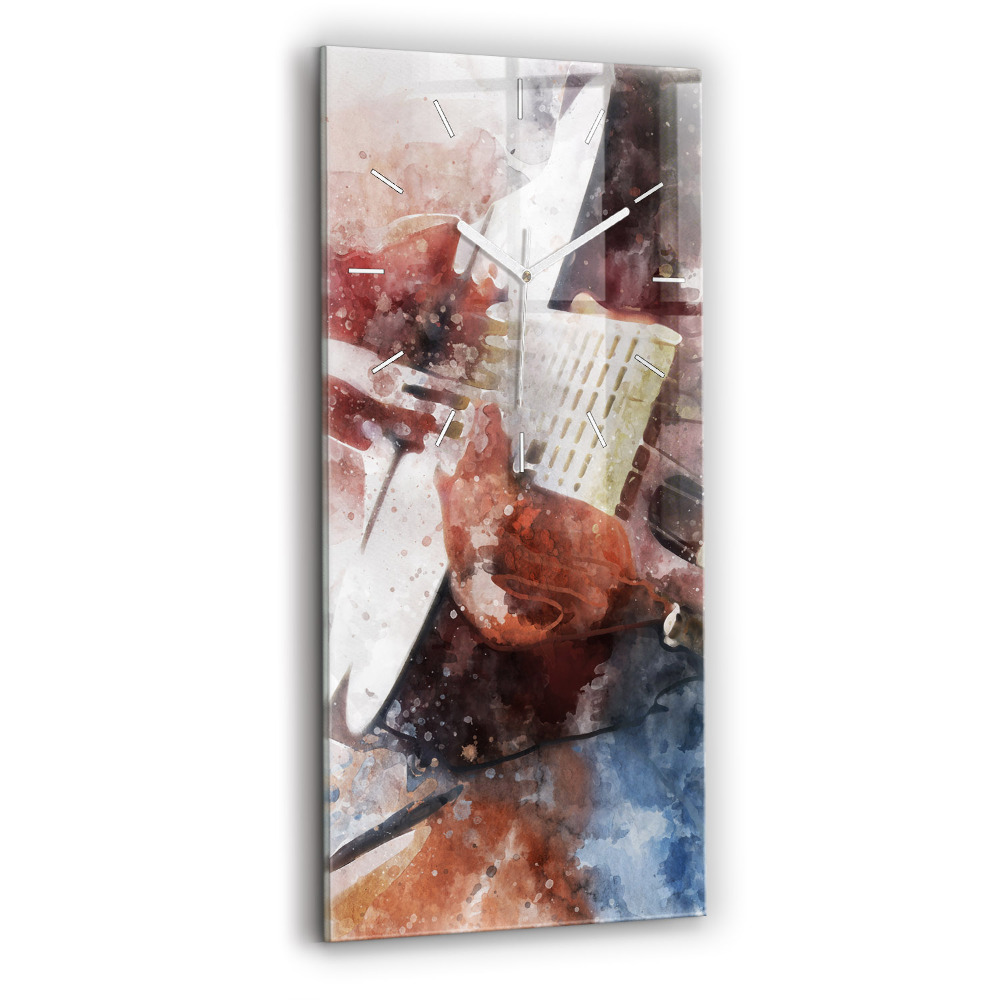 Zegar ścienny pionowy Wizualizacja Gitary