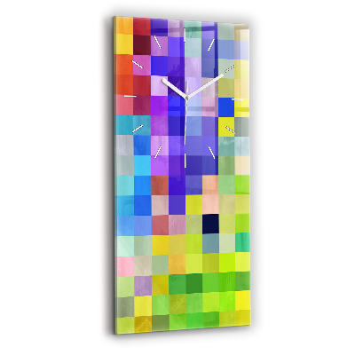 Zegar ścienny pionowy Kompozycja Kwadratów