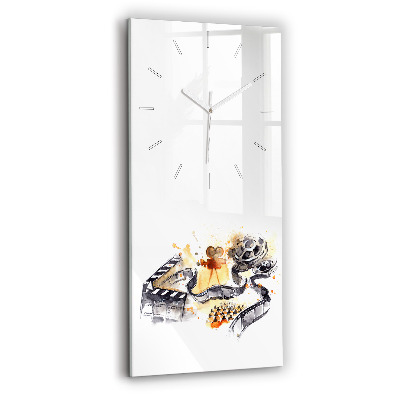 Zegar ścienny pionowy Kinematografia kamera