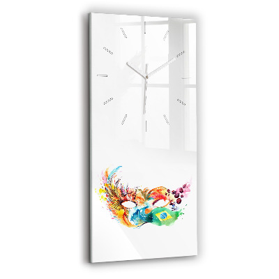 Zegar ścienny pionowy Kultura - flaga Brazylii