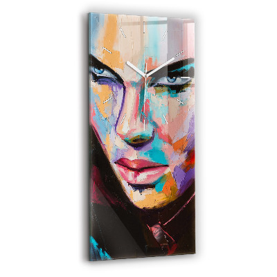 Zegar pionowy Portret kobiety