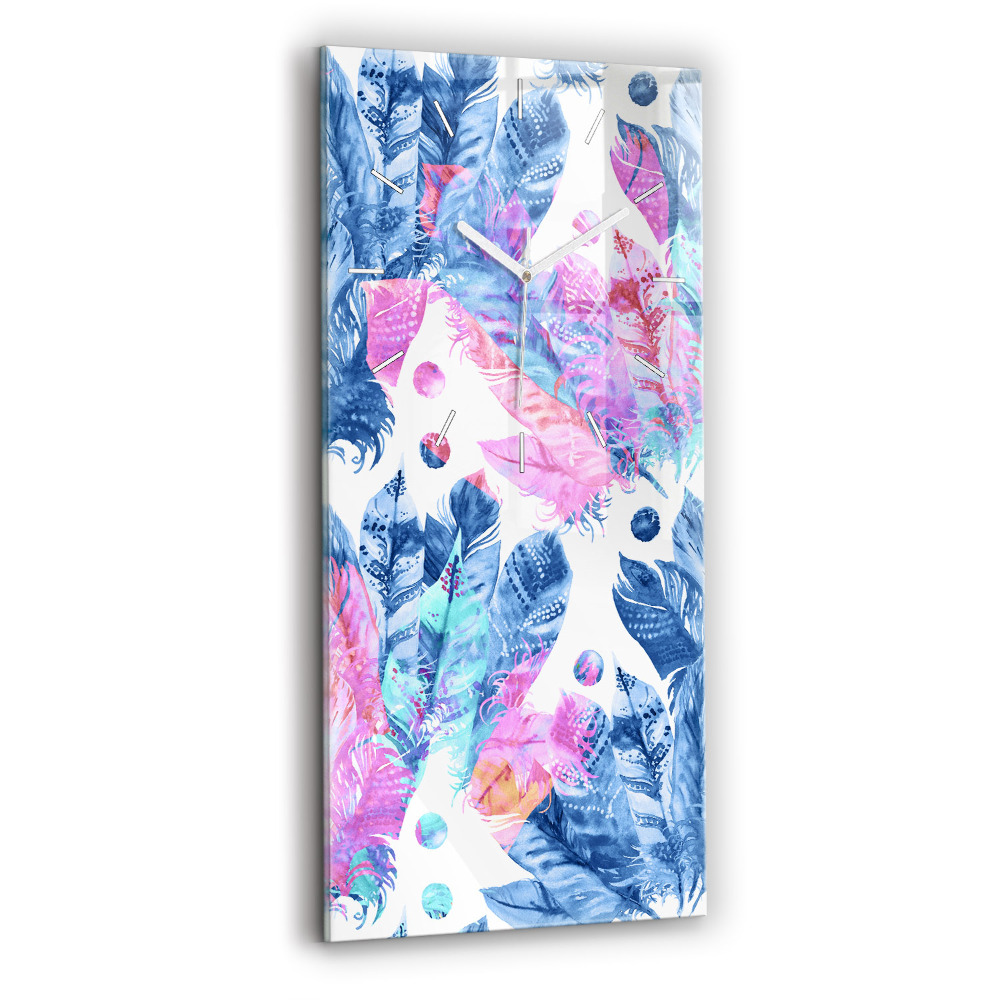 Zegar pionowy Kolorowe pióra