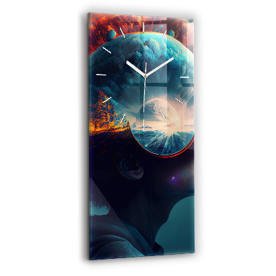 Zegar pionowy Futurystyczny świat