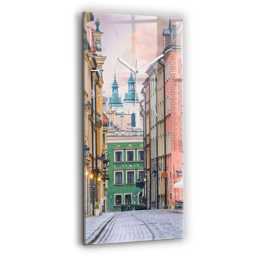 Zegar ścienny pionowy Stare miasto w Warszawie