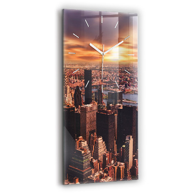 Zegar pionowy Panorama miasta zachód