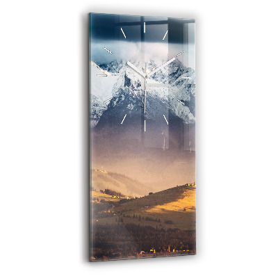 Zegar pionowy Zimowy pejzaż gór Tatr