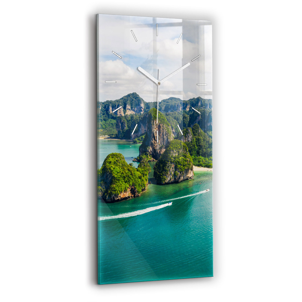Zegar ścienny pionowy Wyspa w Tajlandii