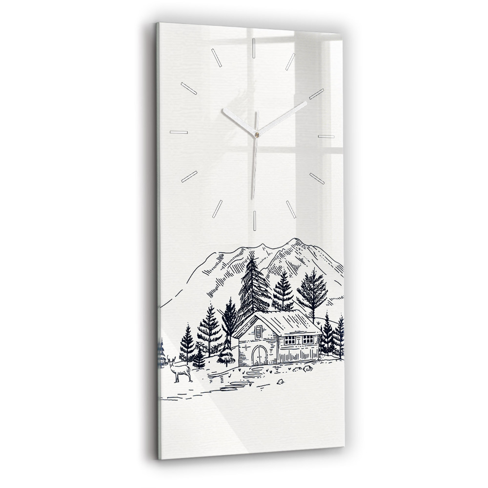 Zegar ścienny pionowy Rysunkowe miasteczko