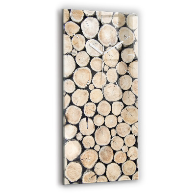 Zegar ścienny pionowy Ścięte pieńki drzewa