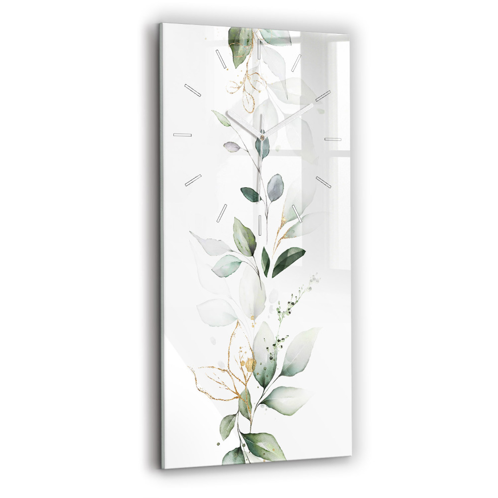 Zegar pionowy Abstrakcja liście
