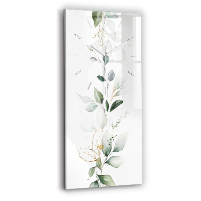 Zegar pionowy Abstrakcja liście