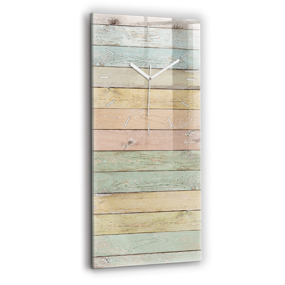 Zegar ścienny pionowy Kolorowe deski
