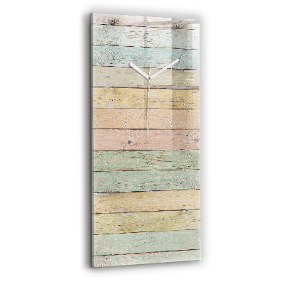 Zegar ścienny pionowy Kolorowe deski