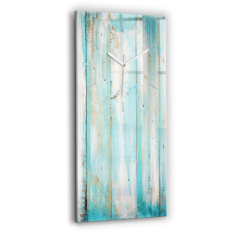 Zegar ścienny pionowy Niebieskie deski