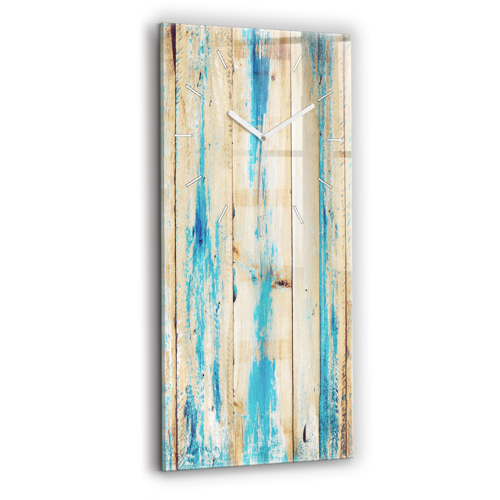 Zegar ścienny pionowy Porysowane drewno