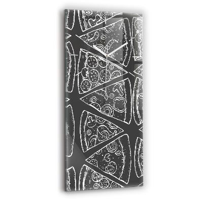 Zegar ścienny pionowy Namalowana pizza