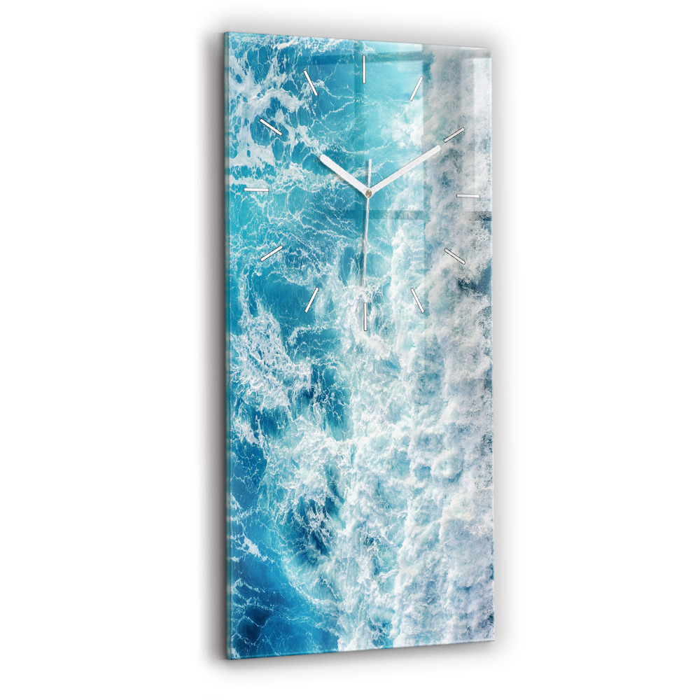 Zegar ścienny pionowy Fale oceanu