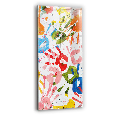 Zegar ścienny pionowy Odbicia dłoni dzieci