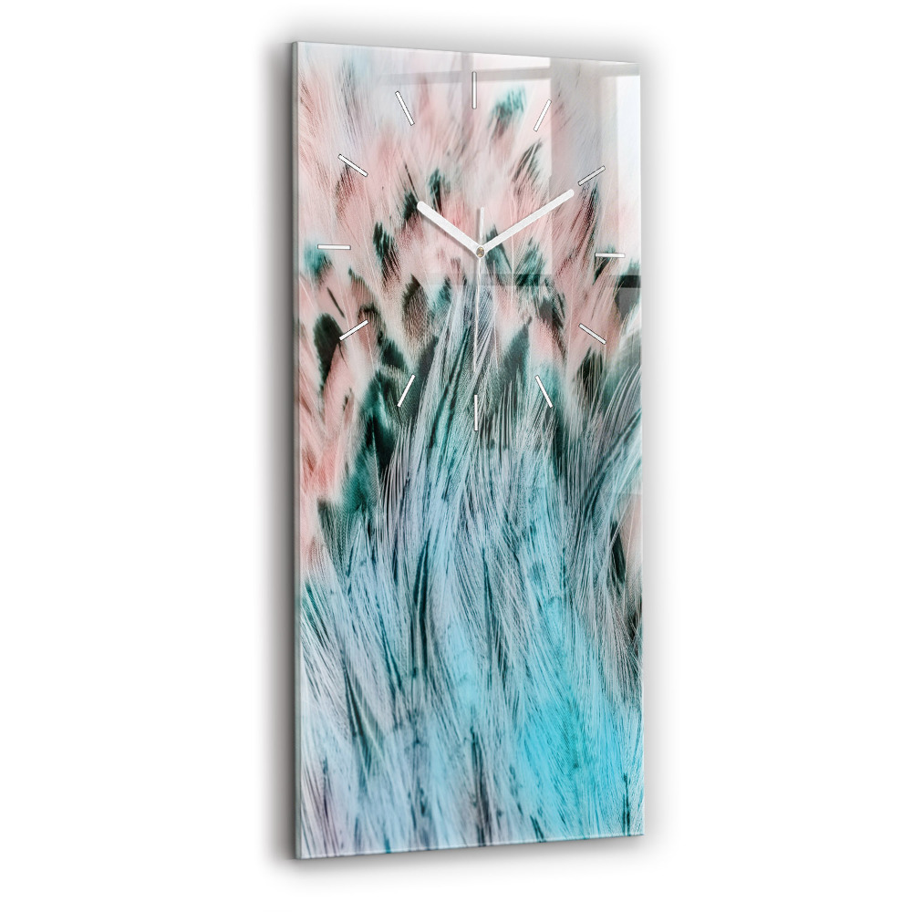 Zegar ścienny pionowy Kolorowe pióra