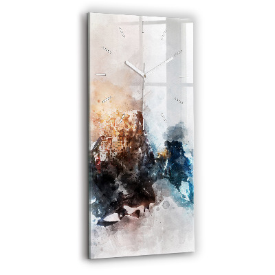 Zegar ścienny pionowy Abstrakcyjne twarze