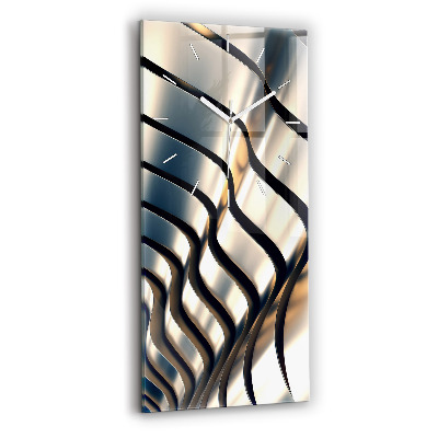 Zegar pionowy Srebrny wzór