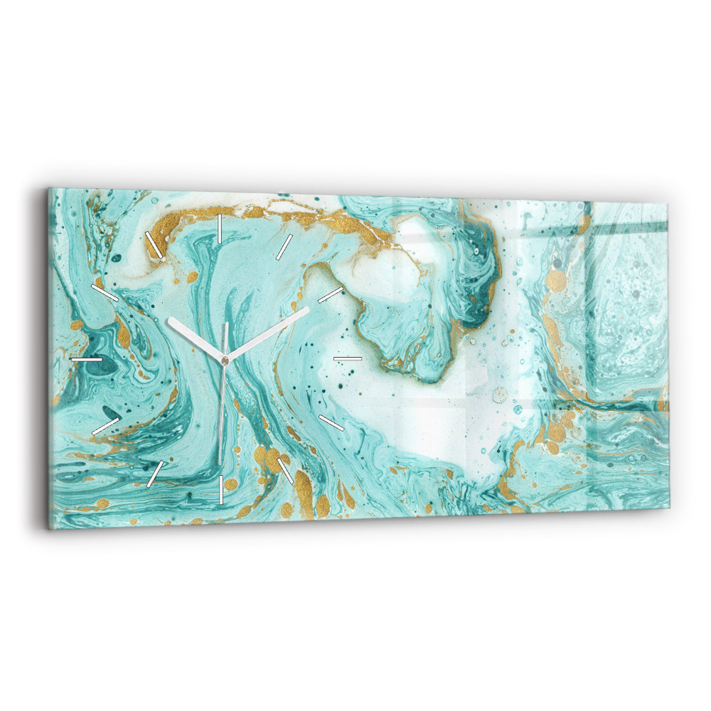 Zegar poziomy Tekstura marmuru