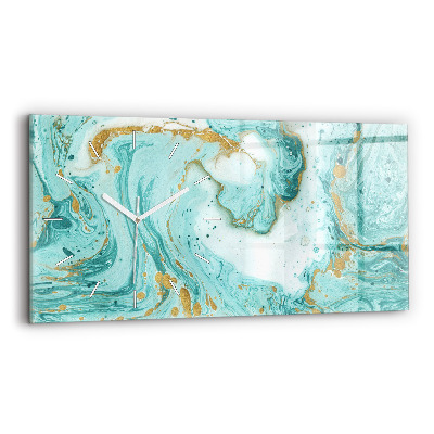 Zegar poziomy Tekstura marmuru