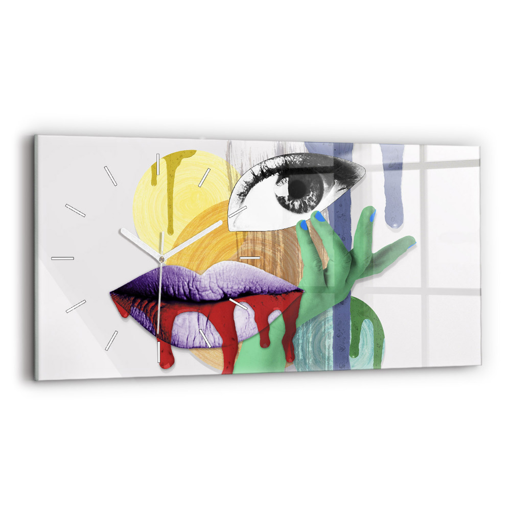 Zegar poziomy Surrealistyczny kolaż
