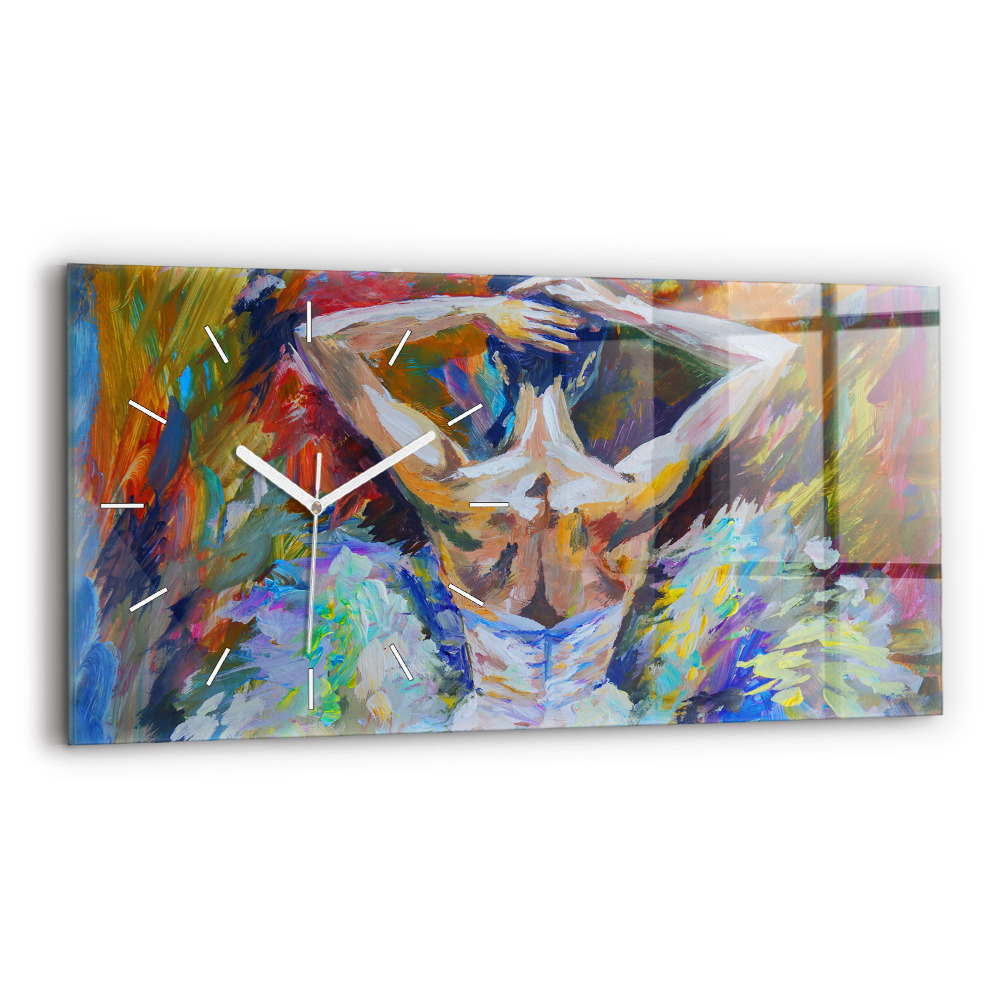 Zegar szklany Malowana Baletnica