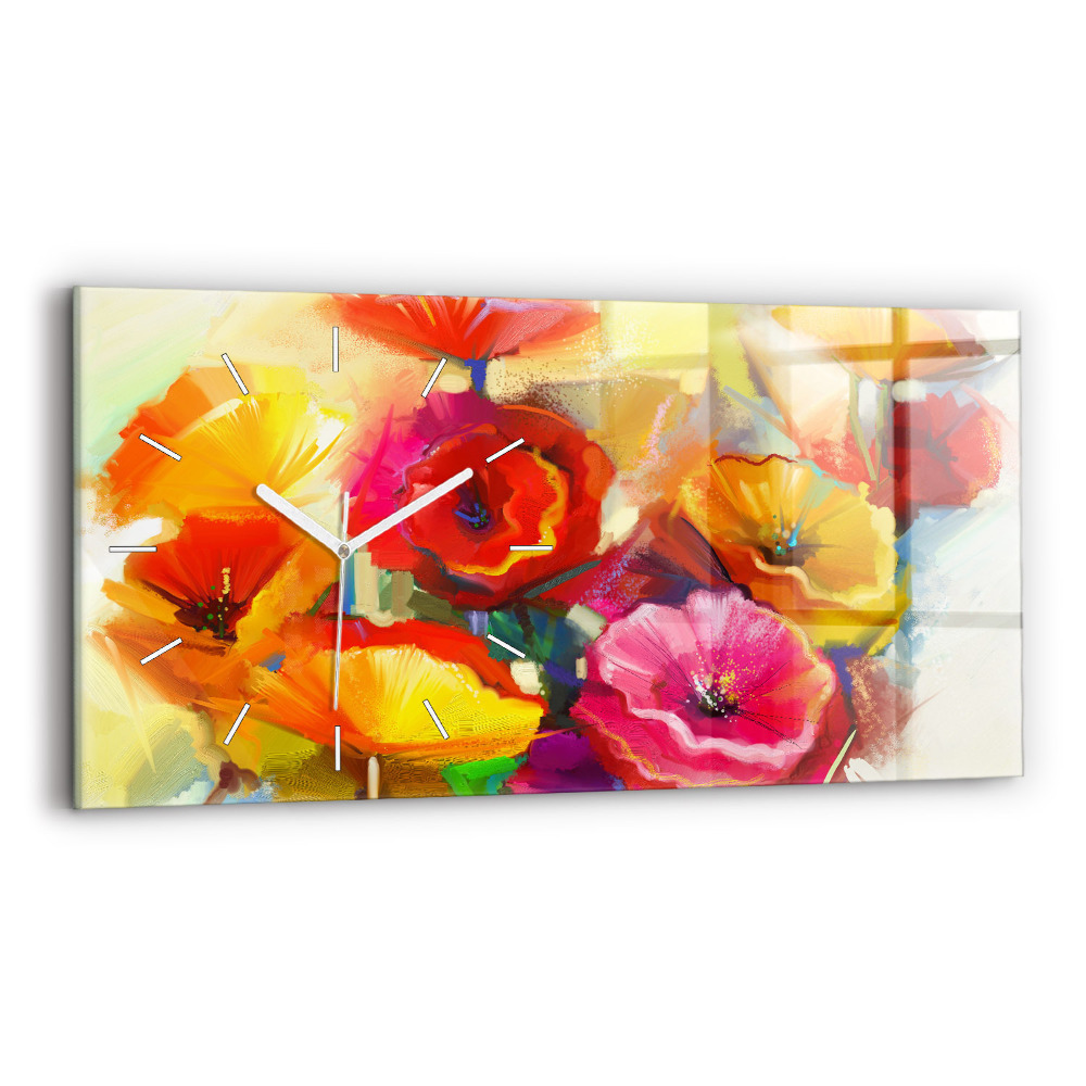 Zegar poziomy Kolorowe maki