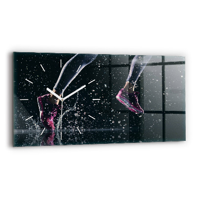 Zegar poziomy Zdrowy styl życia i bieg