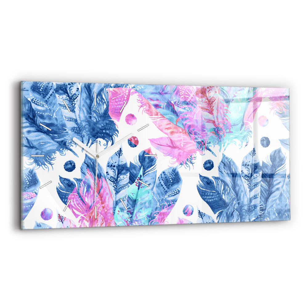 Zegar poziomy Kolorowe pióra