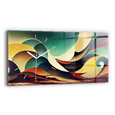 Zegar poziomy Linie abstrakcyjne tło