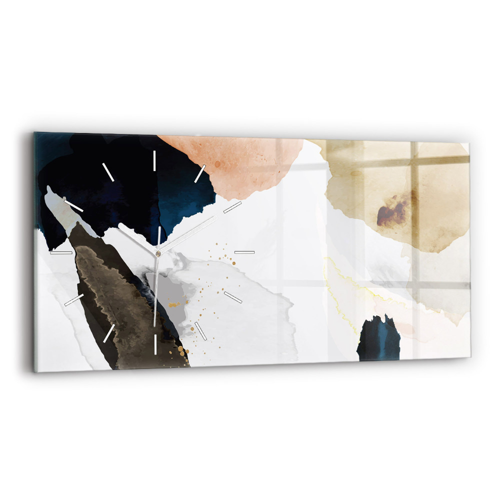 Zegar poziomy Plamy abstrakcja