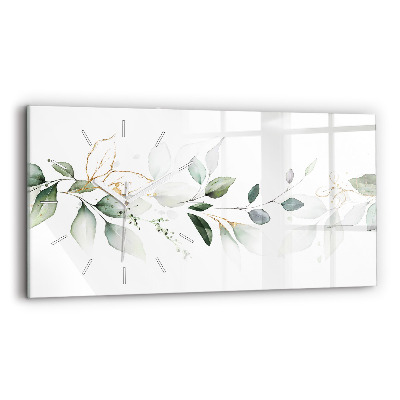 Zegar poziomy Abstrakcja liście