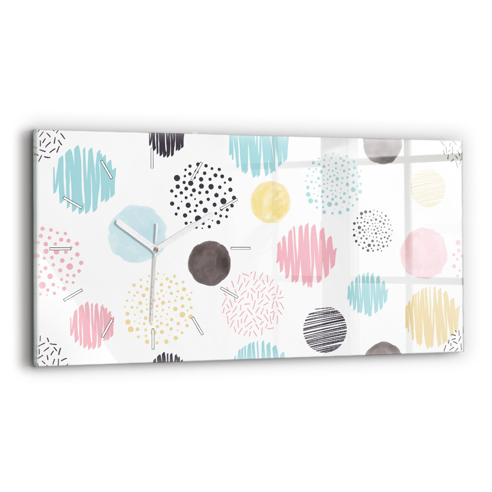 Zegar poziomy Geometryczny wzór