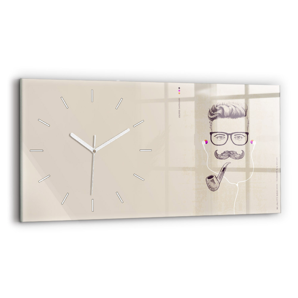 Zegar poziomy Mężczyzna z fajką