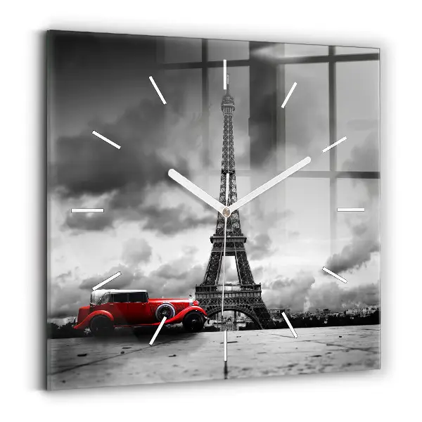 Zegar ścienny kwadratowy Effel Tower Paryż