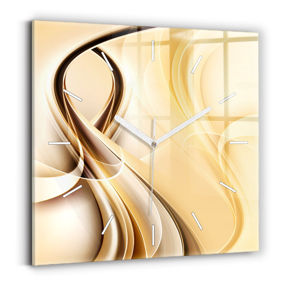 Zegar ścienny kwadratowy Abstrakcja fale
