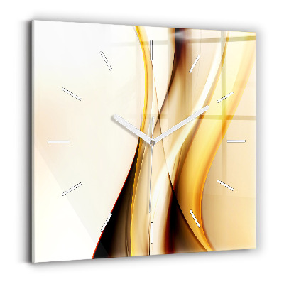 Zegar ścienny kwadratowy Abstrakcja fala