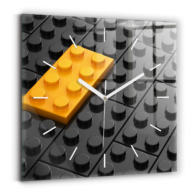 Zegar ścienny kwadratowy Klocki zabawkowe