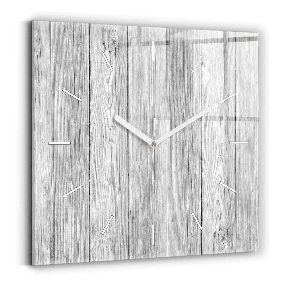 Zegar ścienny kwadratowy Panele drewniane