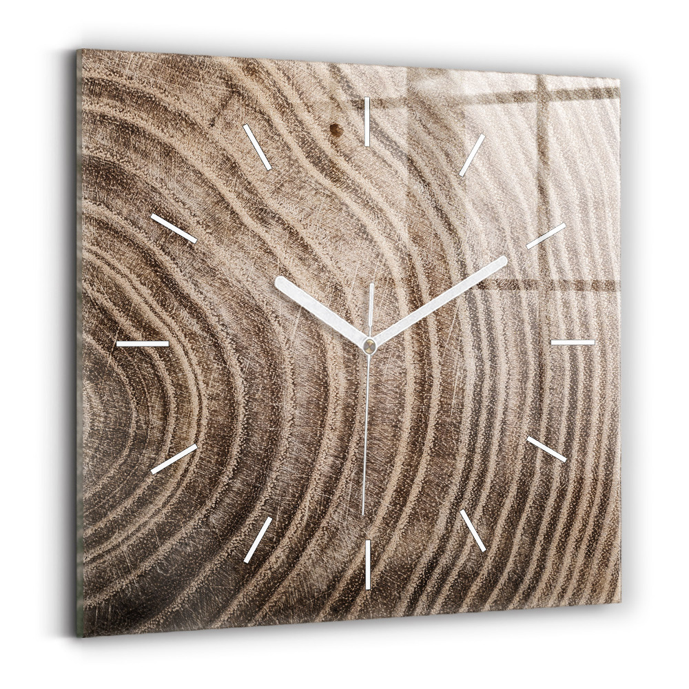 Zegar ścienny kwadratowy Pień drzewa