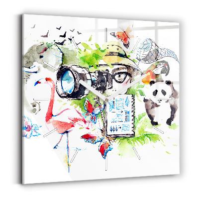 Zegar ścienny kwadratowy Zoolog