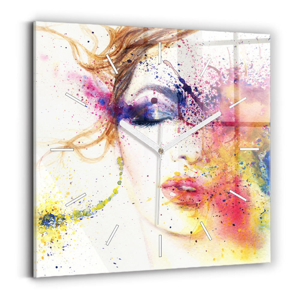 Zegar ścienny kwadratowy Portret tajemniczej kobiety
