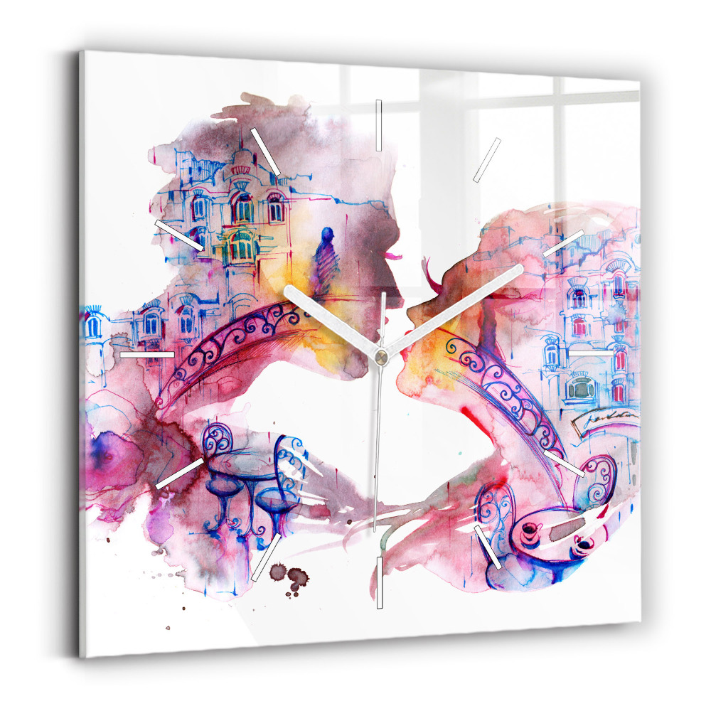 Zegar ścienny kwadratowy Dwa Ciała Jedna Dusza