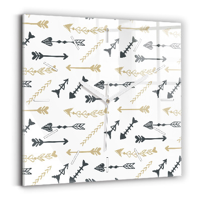 Zegar ścienny kwadratowy Geometryczny wzór hipsterski