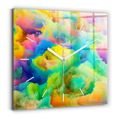 Zegar ścienny kwadratowy Fraktalna Tekstura