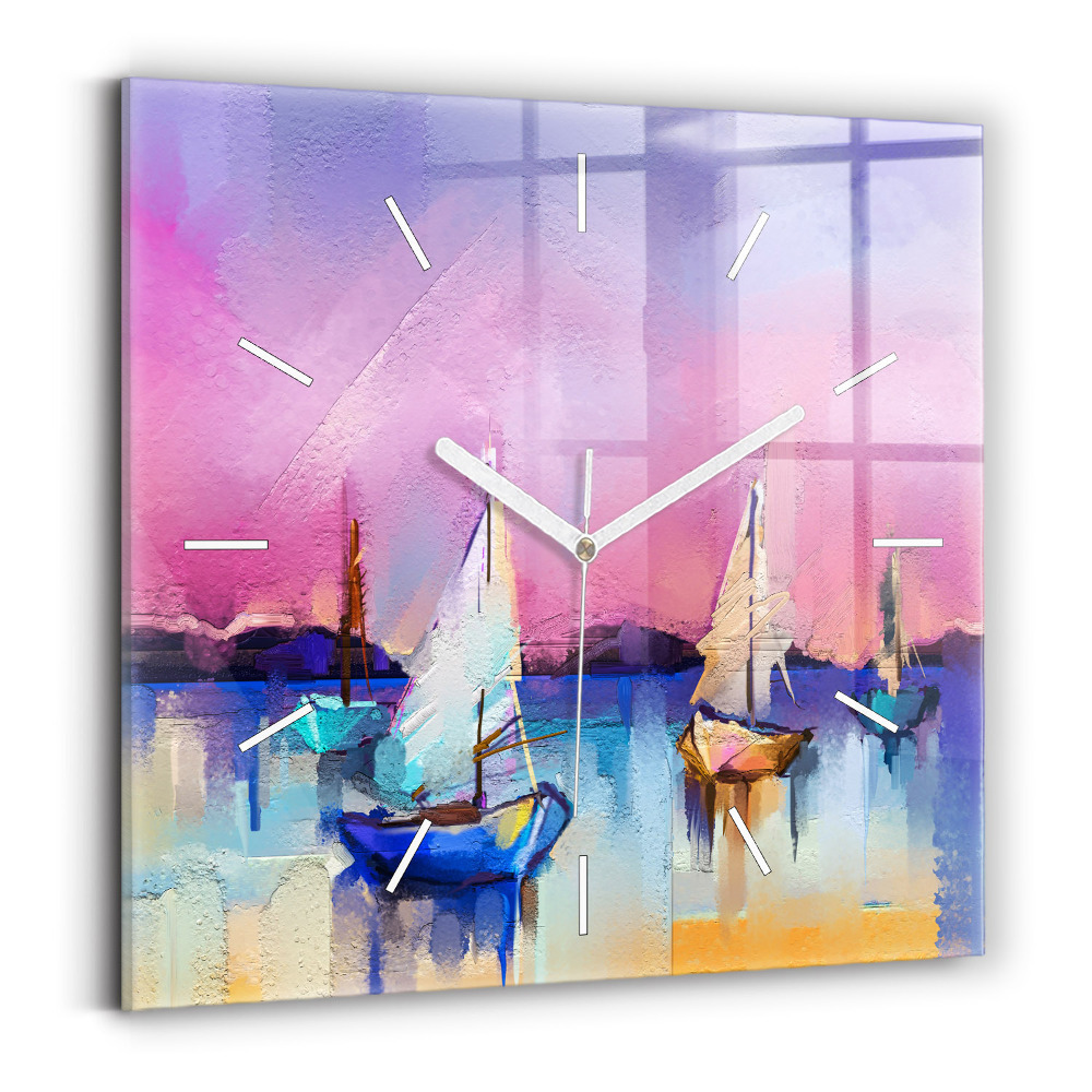 Zegar ścienny kwadratowy Pejzaż morski