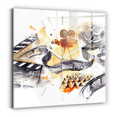 Zegar ścienny kwadratowy Kinematografia kamera